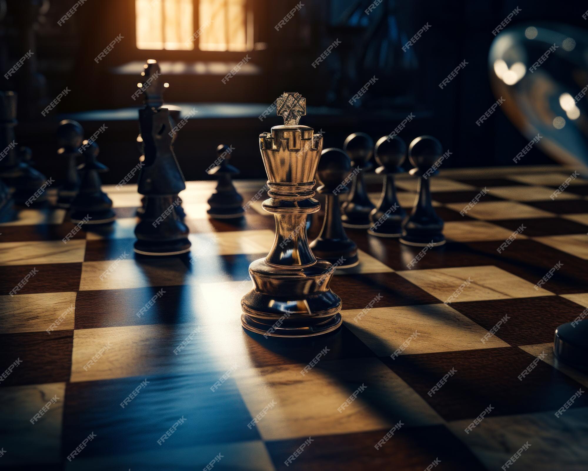 Premium AI Image  Closeup shot of the king chess piece leading