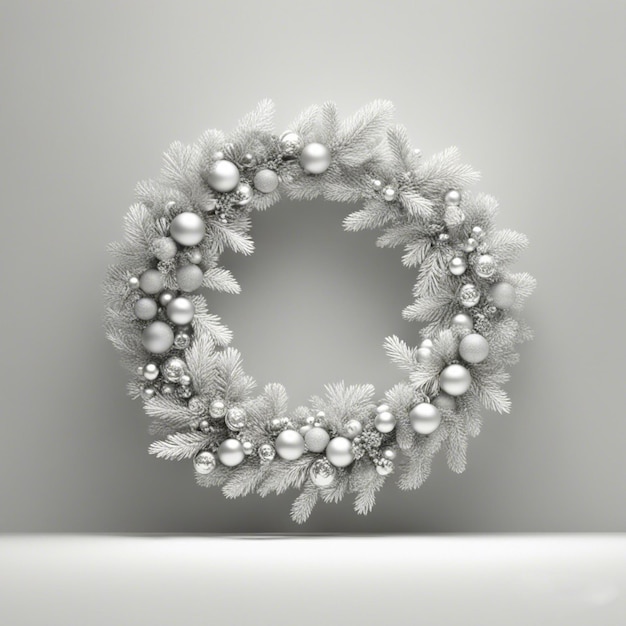 silver Christmas wreath