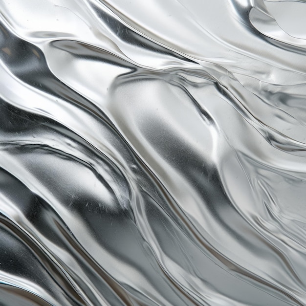 Silver Chrome Metallic Grunge Texture Background with Dent and Textured Aluminium