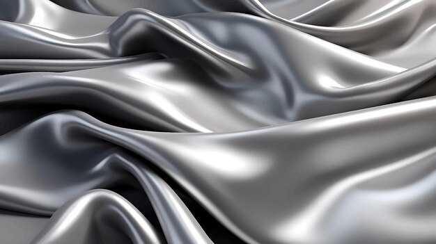 Silver color silk cloth