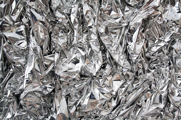 Silver compressed foil texture