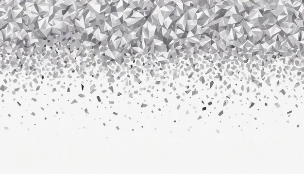 Photo silver confetti on white background