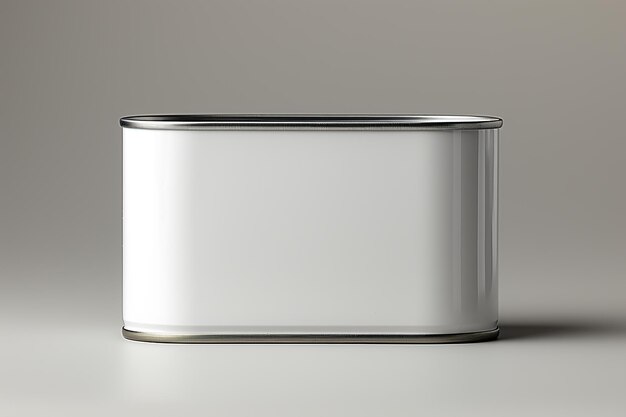 Photo a silver container with a lid that says  the lid