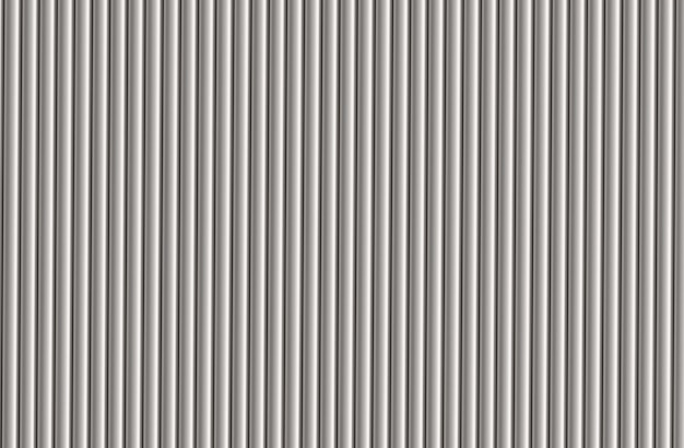 銀色の円柱パターンの背景3Dレンダリング