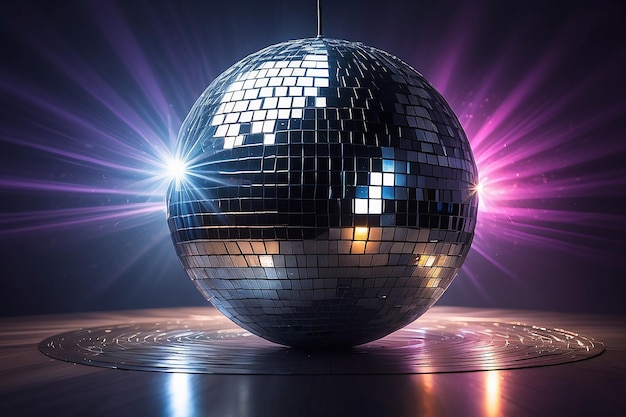 Silver Disco Ball Elegance Muziekshow Reflecties