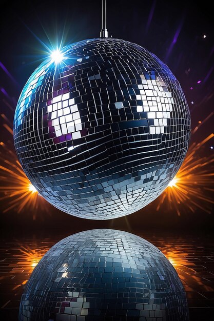 Silver disco ball elegance muziekshow reflecties