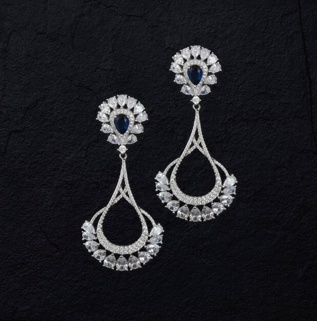 Photo silver earring