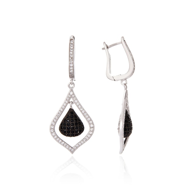 Premium Photo | Silver earrings