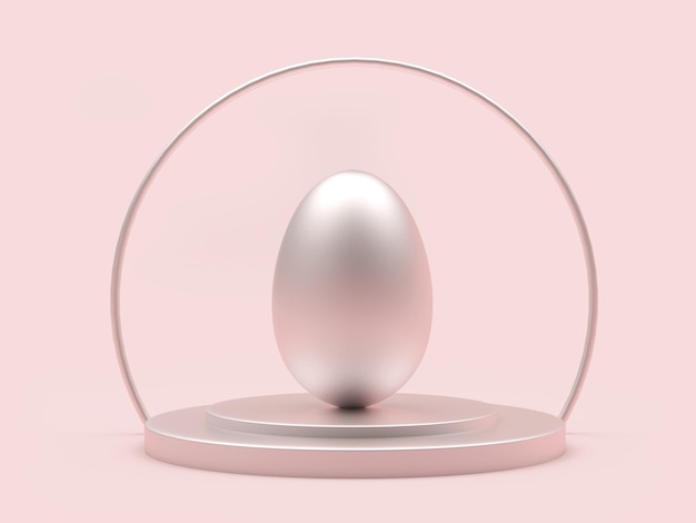 Silver egg on a stand