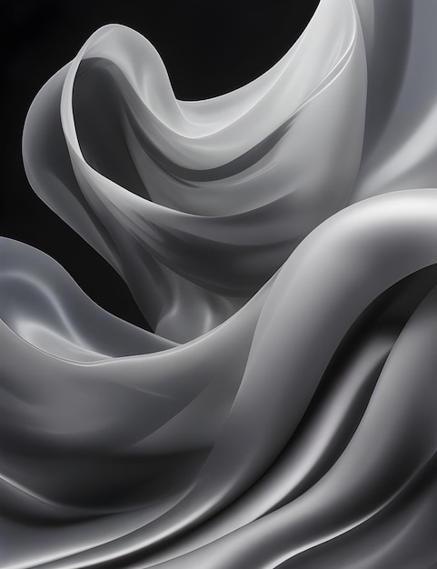Silver elegant and beautiful wavy satin silk luxury fabric texture background abstract backgr