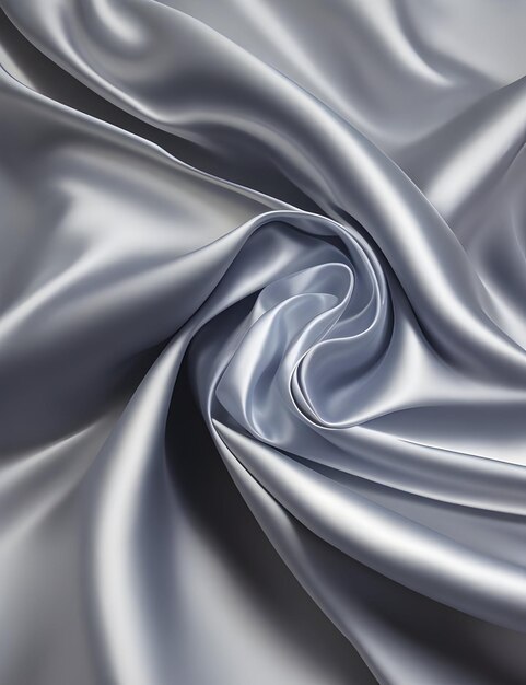 Photo silver elegant and beautiful wavy satin silk luxury fabric texture background abstract backgroun