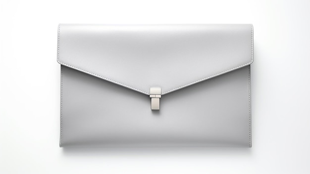 Foto borsa di copertina d'argento isolata su sfondo bianco con spazio di copia per la pubblicità