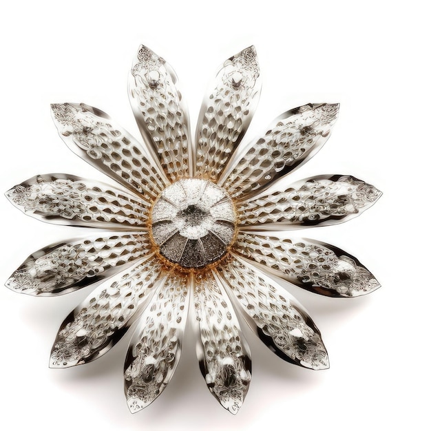 銀の花のイラスト チューリップ クリップアート スケッチ花白背景