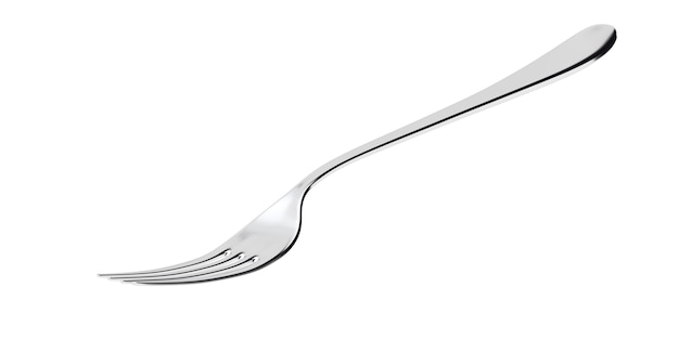 Silver fork isolated 3d rendering