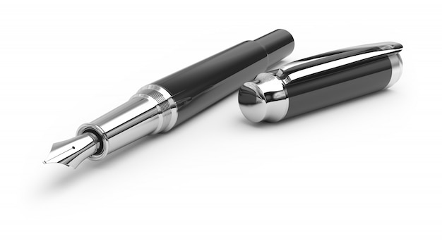 Silver fountain pen