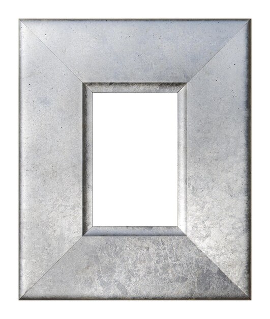 Silver frame  isolated on the white background