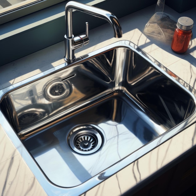 Silver Gleam Exquisite Flat Style Metallic Sink