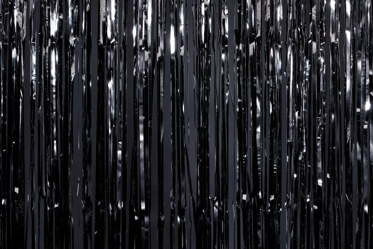 Silver glittering rain background new year and christmas