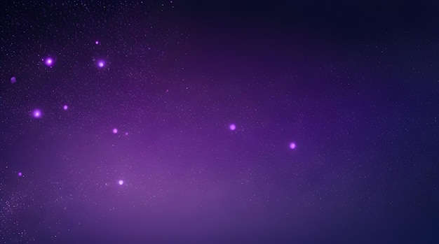 silver glowing particles on purple background