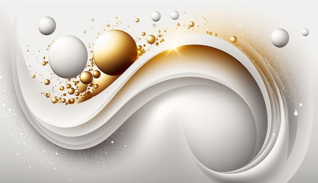 A silver and gold background with a wavy design and the word gold on it.