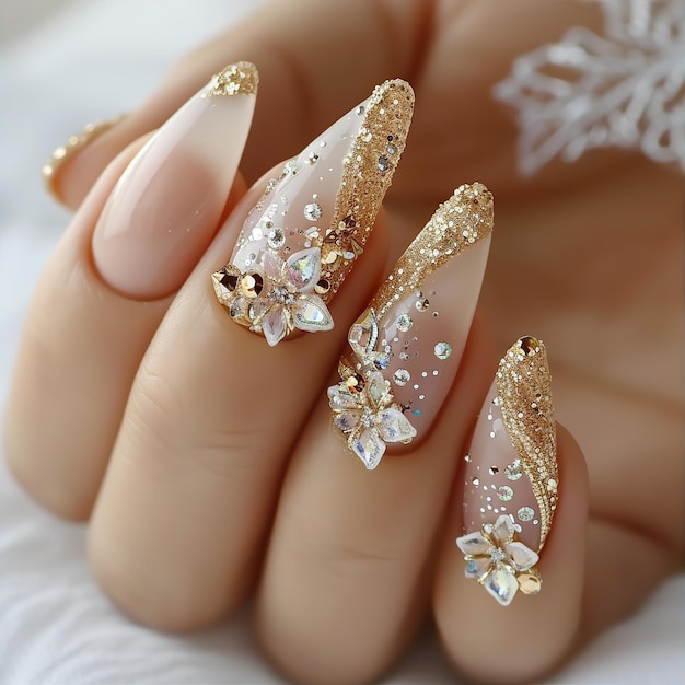 Photo silver and gold nails