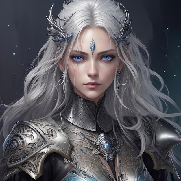 silver haired woman warrior