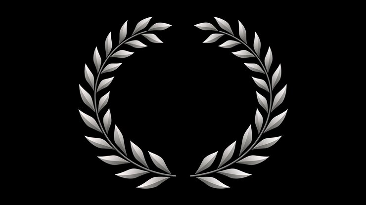 Photo silver laurel wreath symbolizing victory and achievement