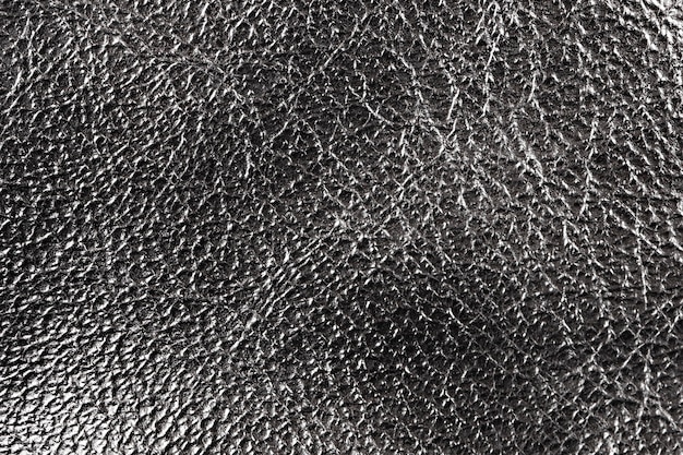 silver leather texture and background closeup