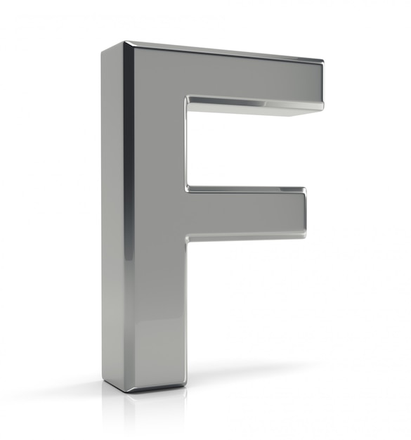 Silver letter F