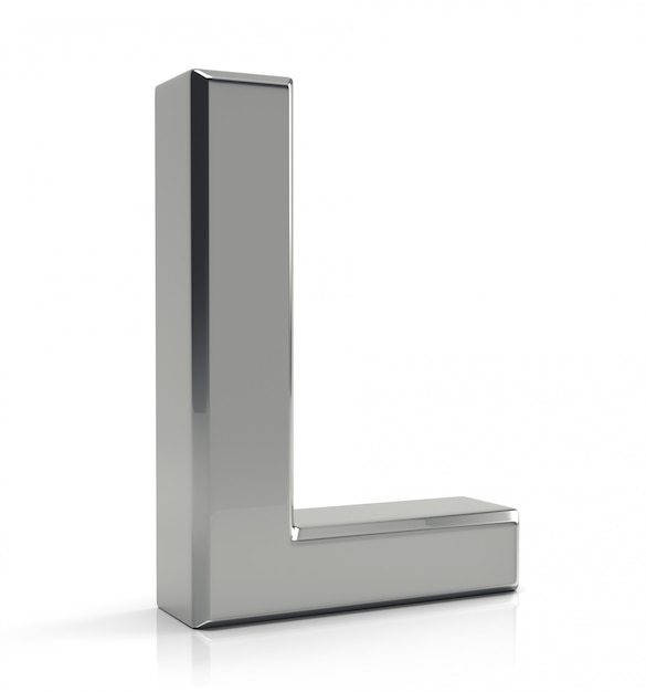 silver letter l