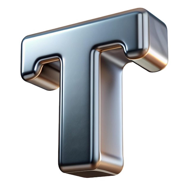 Photo silver letter t