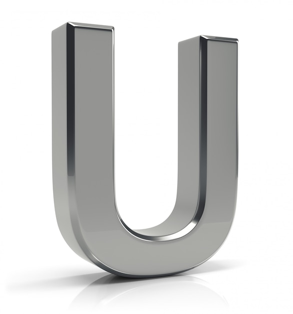 Silver letter U