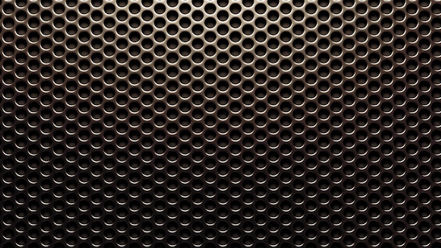 Silver, metal background grille. 3d rendering.