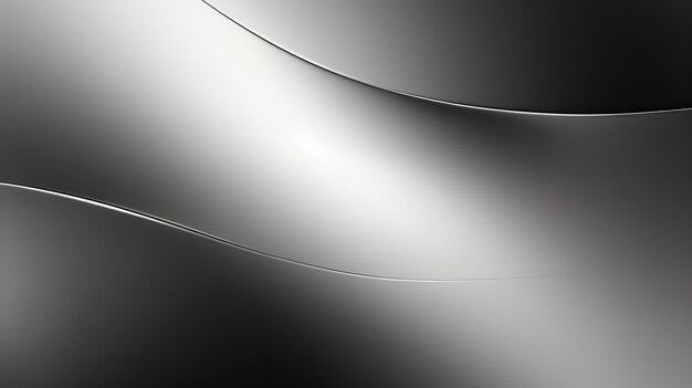 Silver metal background with smooth wavy lines