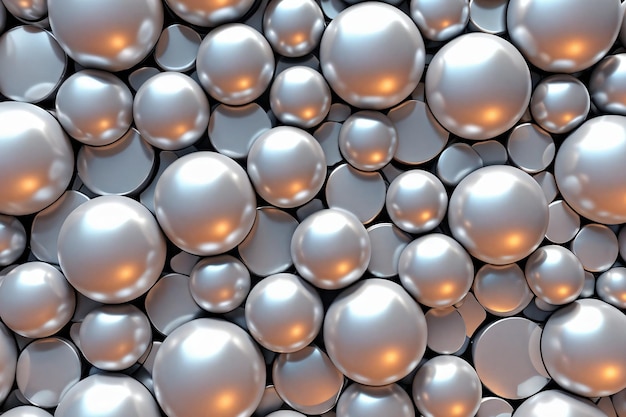 Silver metallic sphere background