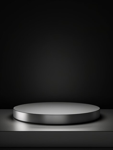 Photo silver minimalistic product podium