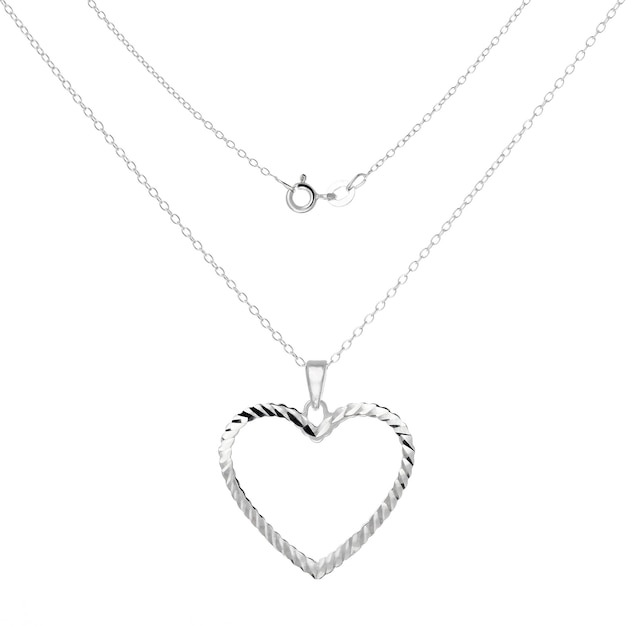 Premium Photo Silver necklace