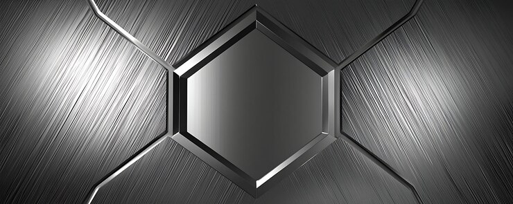 Photo a silver piece of art that says quot the name of the company quot