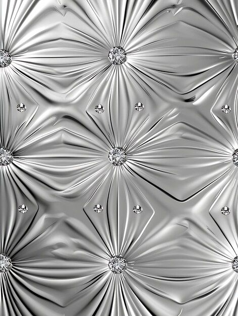 Foto un pezzo d'argento di metallo con un disegno a forma di stella