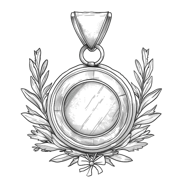 Photo a silver pocket watch with a silver medal and a silver medal