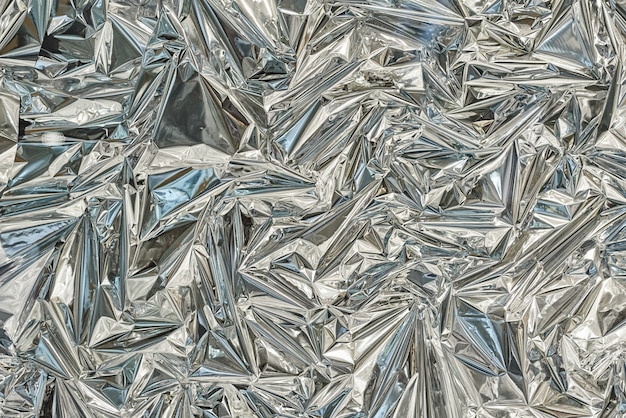 Silver poligonal abctract. a foil texture