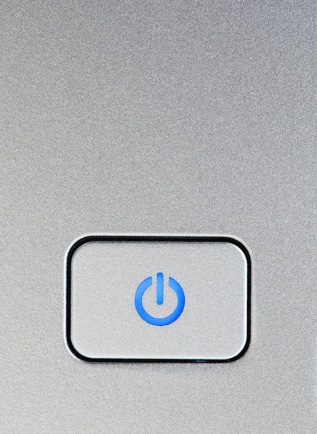 Photo silver power button close-up