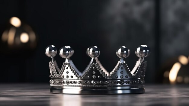 Photo silver royal king crown