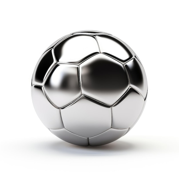 Silver soccer football