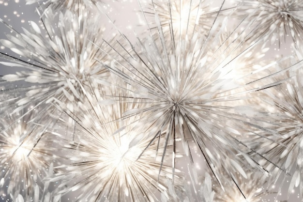 Silver sparks fireworks background