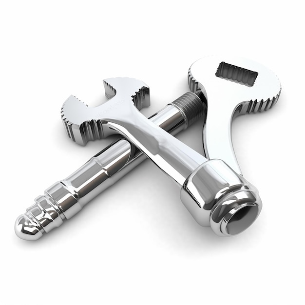 silver stainless steel wrench