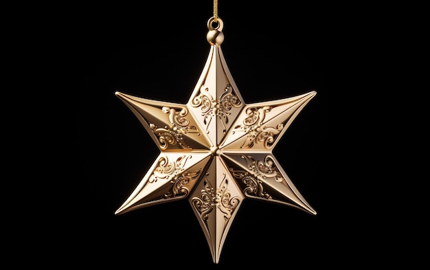 silver star isolated on a transparent background