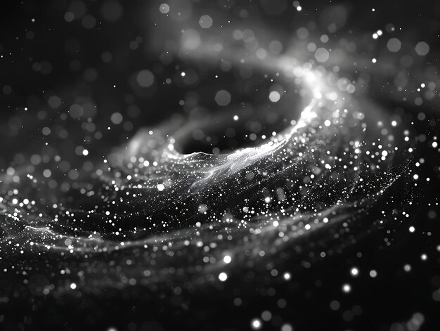 Silver Stardust Swirls With Sparkling Silver Glowing Dust in Effect FX Texture Film Filter BG Art