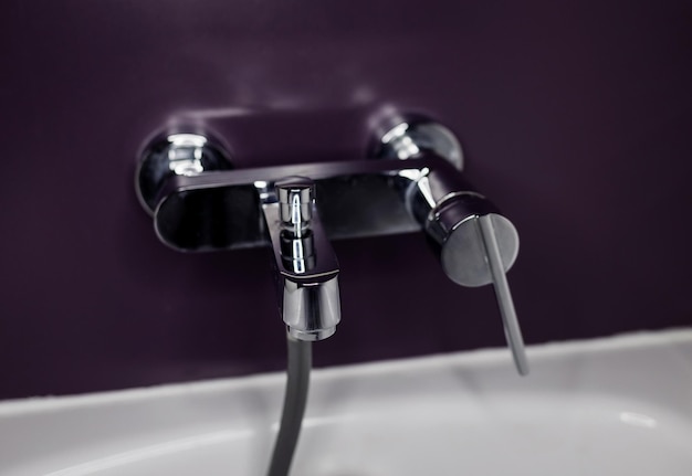 Silver steel faucet