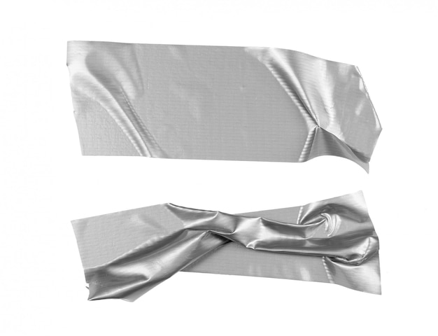 Silver tape selection isolated on white